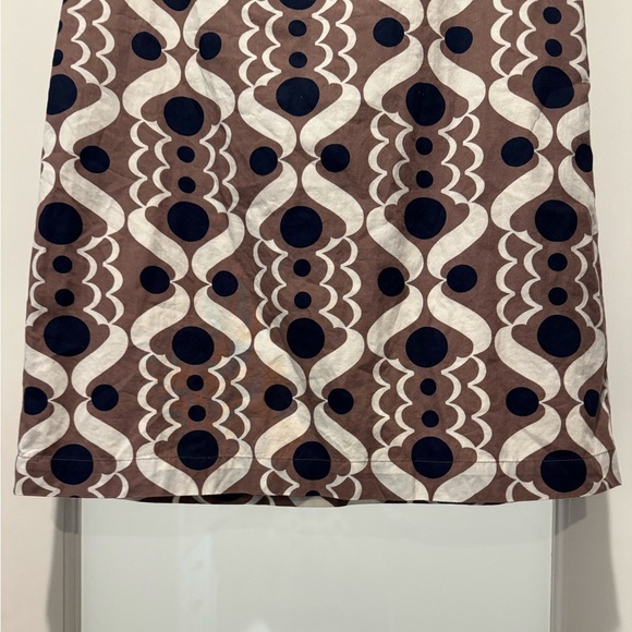 Boden Geometric Patterned Skirt Size 6R Cotton Mini European Heritage Classic - Picture 4 of 13
